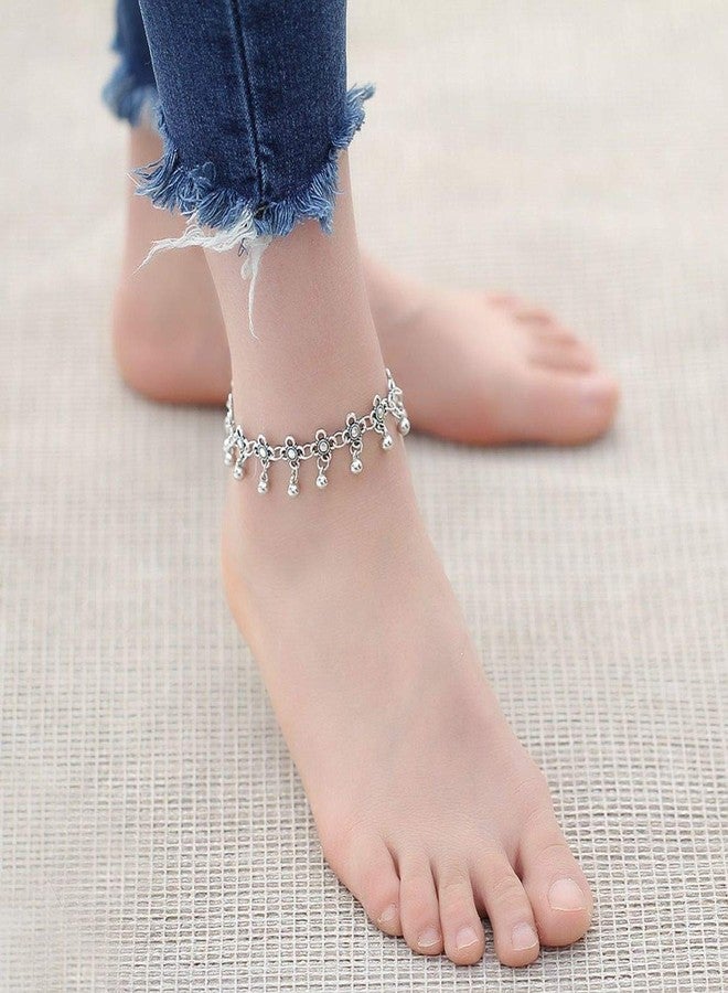 OOMPHelicious Jewellery Antique Silver Bohemian Fashion Anklets Payal For Women & Girls - Image 5