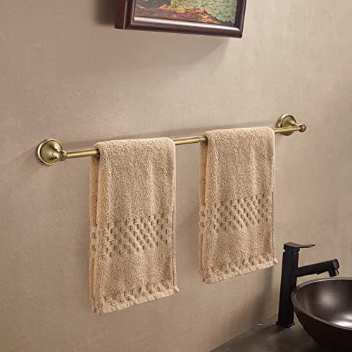 Leyden Antique Brass Towel Bar, Adjustable Towel Holder Rod Brass Towel Rack Bathroom Accessories Wall Mount - Image 2