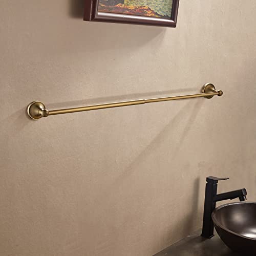 Leyden Antique Brass Towel Bar, Adjustable Towel Holder Rod Brass Towel Rack Bathroom Accessories Wall Mount - Image 5