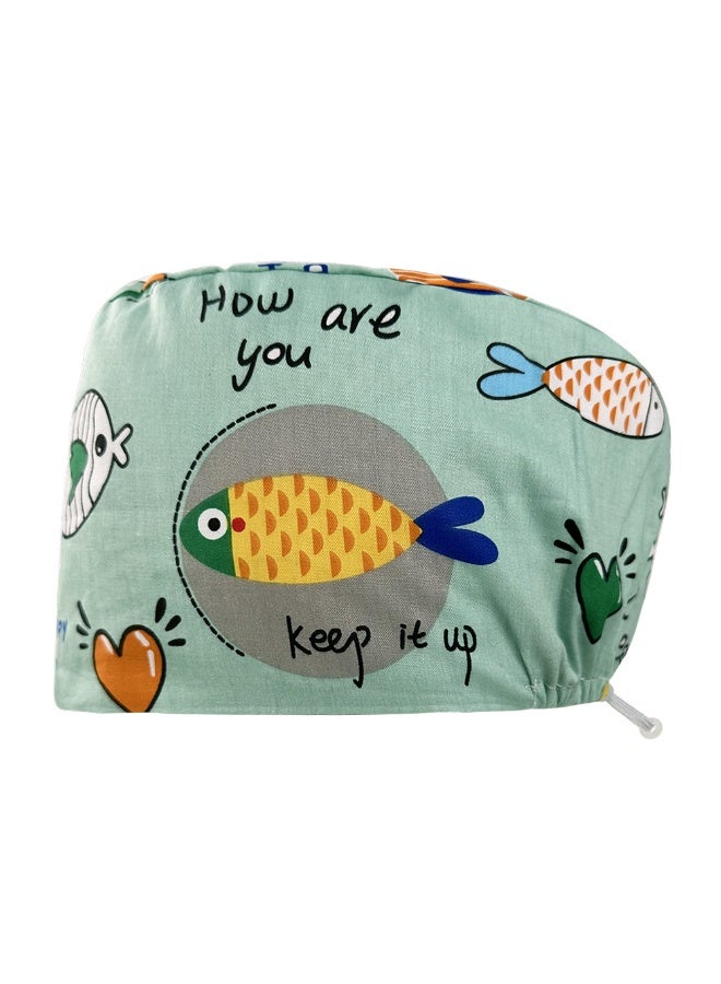 NIBEMINENT Unisex Scrub Hats Surgical Hats Printed Medical Nurse Operating Room Caps Women Pet Grooming Nursing Hats Sanitary Cap