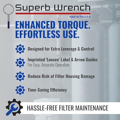 Superb Wrench Heavy-Duty Water Filter Housing Wrench, 6.25 In Water Filter Wrench for Whole House Filter, Compatible with 3M-Cuno-Aqua Pure, AP800 - Image 3