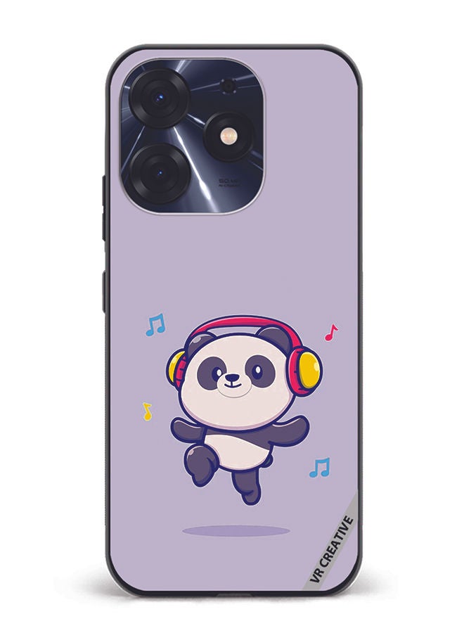 VR CREATIVE Protective Case Cover For Tecno Spark 10 Pro Panda With Headphone Design Multicolour - Image 1
