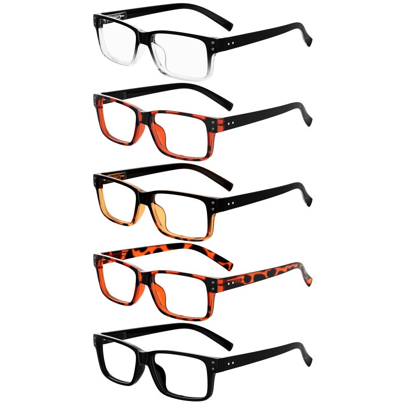 نظارات قراءة عتيقة من Eyekepper للرجال 5 عبوات مفصلات زنبركية نظارات كلاسيكية 150