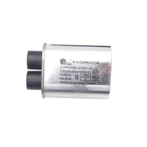 Meter Star CQC Universal Household Microwave HV Capacitor Replacement 2100V 0.91uF MFD Compatible ch85 21091 AC H.V.Capacitor 10/85/21 50/60Hz NO PCB - Image 1