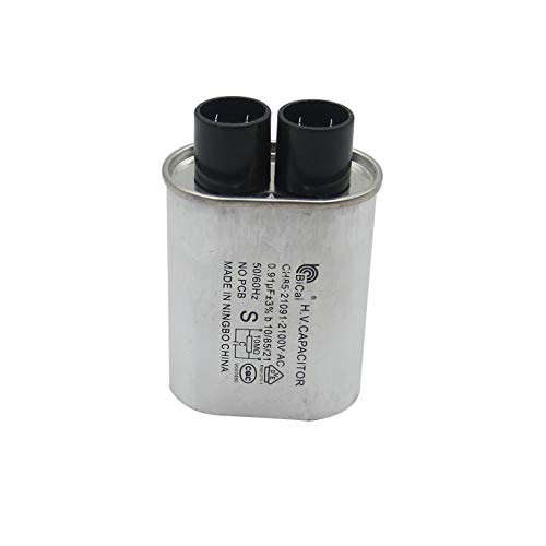 Meter Star CQC Universal Household Microwave HV Capacitor Replacement 2100V 0.91uF MFD Compatible ch85 21091 AC H.V.Capacitor 10/85/21 50/60Hz NO PCB - Image 2