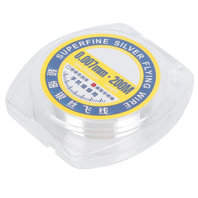 Silver Wire 200m Uninsulated Super Fine Easy Straighten - No Coating Needed for Fingerprint CPU Soldering Repair - Image 2
