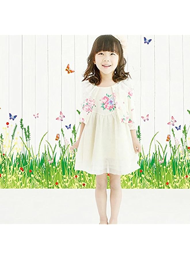 Zaboon Wilderness Green Grass Wall Sticker Removable Corner Waist Stickers Home Decor - Image 1