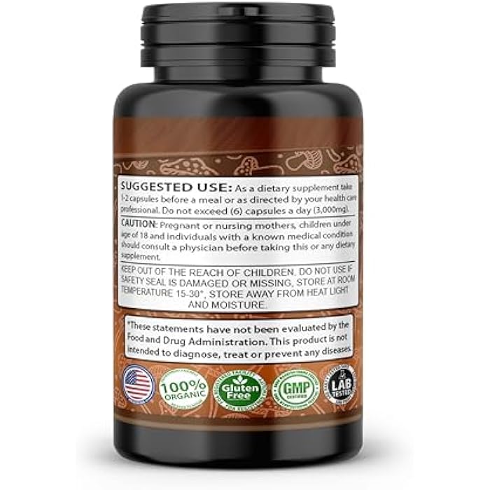 SMSHEALTHPRODUCTS.com Cordyceps Mushroom Pills - Dietary Supplement Extract with 30% 30% Polysaccharides for Energy & Immune Support Vegan Supplement, Non-GMO, 60 Capsules - Image 2