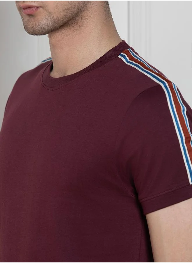 Dennis Lingo Regular Fit Taping Detail T-Shirt by Styli