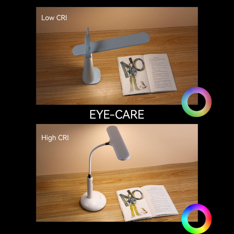 VAVOFO LED Desk Lamp 6778B - Touch Control, Adjustable 2700-7000K Color Temperature, 700 Lumens, 360Â° Flexible Gooseneck, USB-C Charging, 2.5hrs Cordless, Eye-Caring Light (White) - Image 3