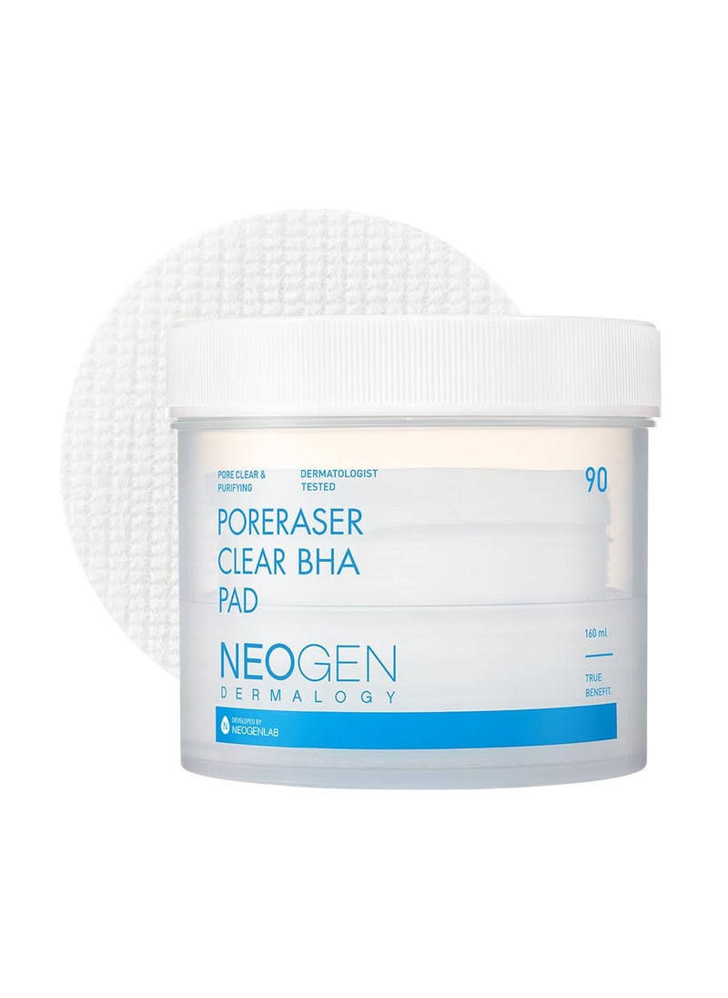 DERMALOGY by NEOGENLAB DERMALOGY by NEOGENLAB Poreraser Clear BHA Pad 90 pads  Facial Exfoliant for Skin Resurfacing  Blackheads  Enlarged Pores with BHA  Tannins  Evening Primrose Sensitive Skin  Korean Skin Care 