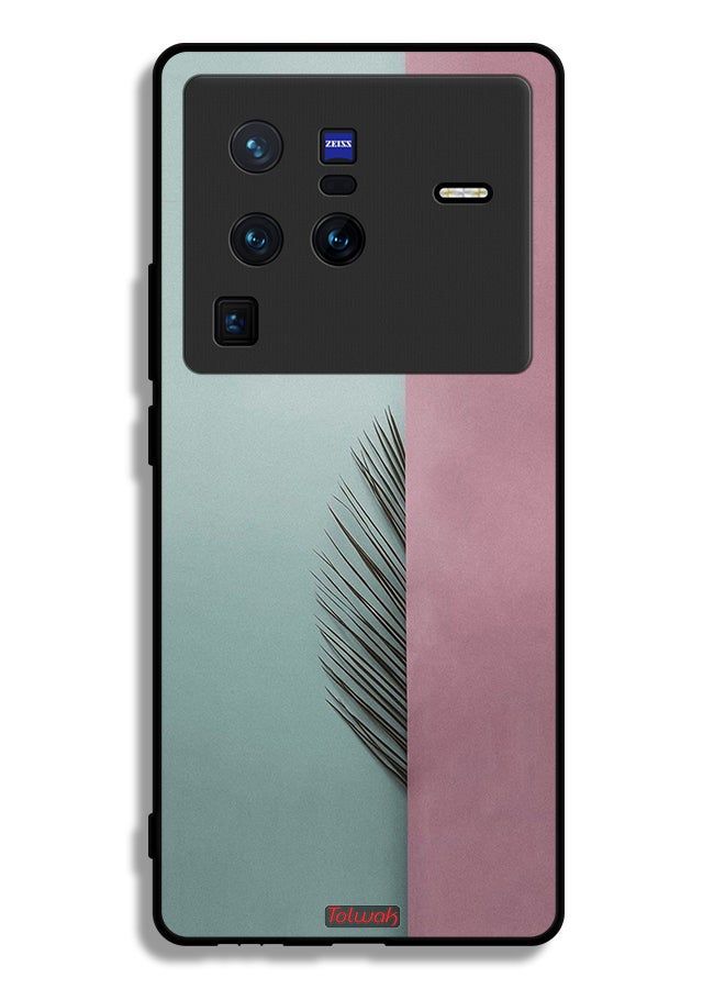 Tolwak Vivo X80 Pro Protective Case Cover Half Leaves - Image 2