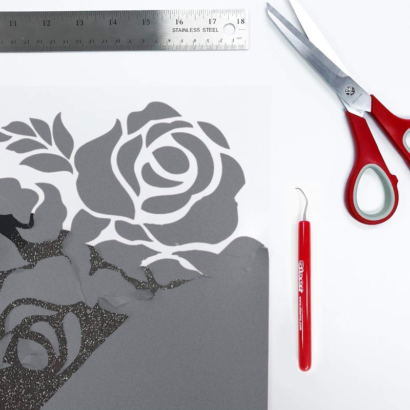 SISER فيلم نقل حراري بالحرير اللامع من سيسر 118x10 قدم أسود - Image 4