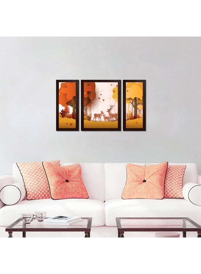Wens Modern MDF Wall Art (30 cm x 34 cm x 1.5 cm, Set of 3, WSP-4129) - Image 2