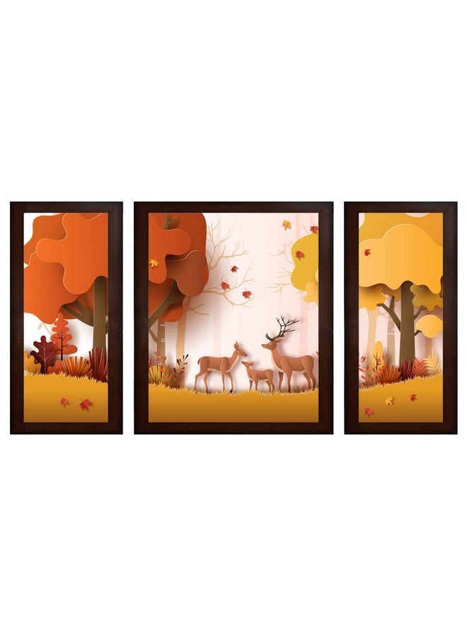 Wens Modern MDF Wall Art (30 cm x 34 cm x 1.5 cm, Set of 3, WSP-4129) - Image 1