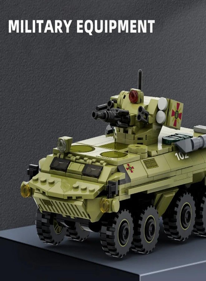 RAHU مجموعة مكعبات بناء مركبة عسكرية RAHU BTR-4 "BUCEPHALUS" - نموذج مدرع عالي التفاصيل للمراهقين والبالغين | لعبة تعليمية للتزيين الإبداعي وتنمية المهارات (379 قطعة) - Image 2