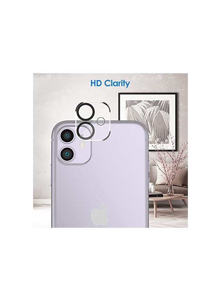 جي تيك واقي شاشة للخصوصية من JETech لهاتف iPhone 11 مقاس 6.1 بوصة مع واقي عدسة الكاميرا، طبقة زجاجية مقواة مضادة للتجسس، عبوتان لكل منهما - Image 2