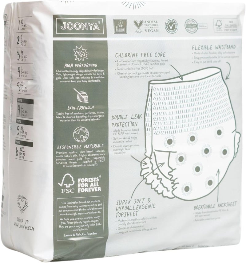 Joonya PullUp Pants Baby Diapers Size 6 XXL 33 lb  1 Bag of 21  Non Toxic EcoFriendly High Absorbency Overnight Use Ultra Slim  Soft  Made in Denmark - Image 2