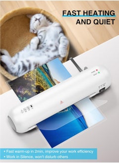 Generic Laminator,Hot & Cold Laminator A4 Laminator Machine, 9 Inch with 6 in-1 Personal Desktop Laminator with Laminating Sheets 15 pcs, Fast Warm Laminator for Office, School, Home, Business  - Image 2