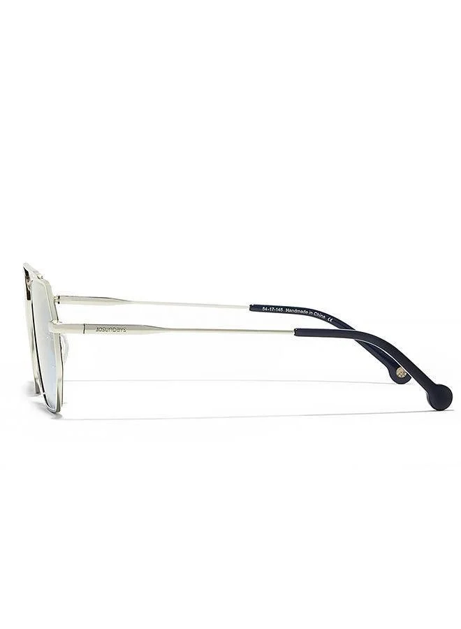 30Sundays 30Sundays HALCYON,Men Sunglasses, Geometric Sunglasses, UV Protection: UV400 (Silver,Blue)