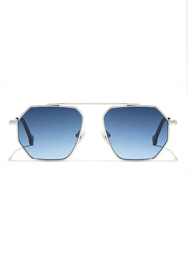 30 سندايز نظارات شمسية رجالية هالسيون هندسية بحماية  فضي أزرق