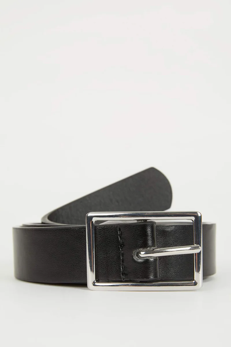 ديفاكتو Woman Rectangle Clasp Faux Leather