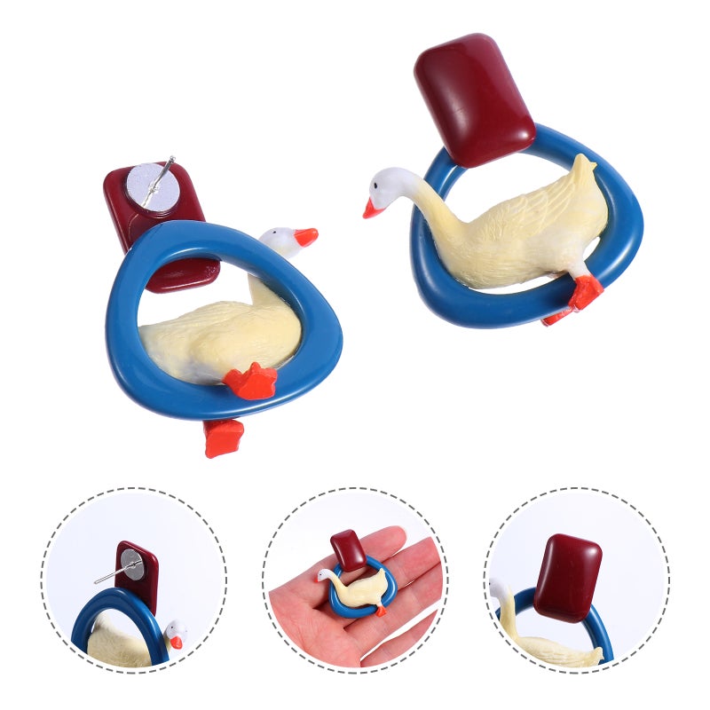 1 Pair Cartoon Shape Earring Adorable Party Women Ear Jewelry (As Shown) - Image 3