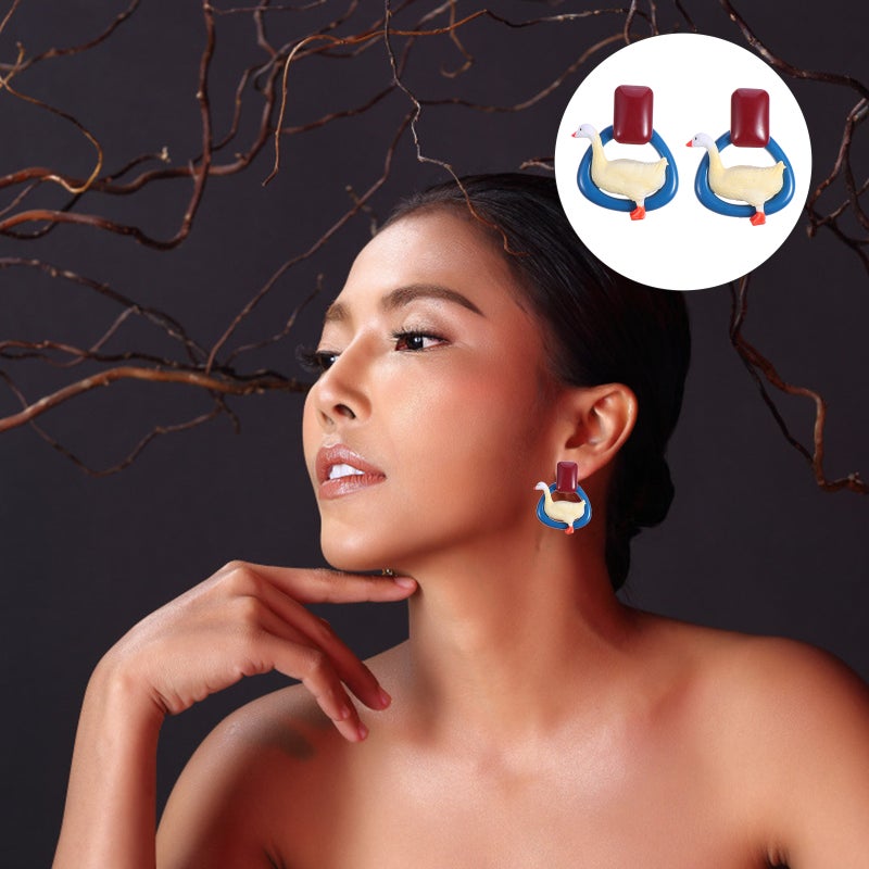 1 Pair Cartoon Shape Earring Adorable Party Women Ear Jewelry (As Shown) - Image 4