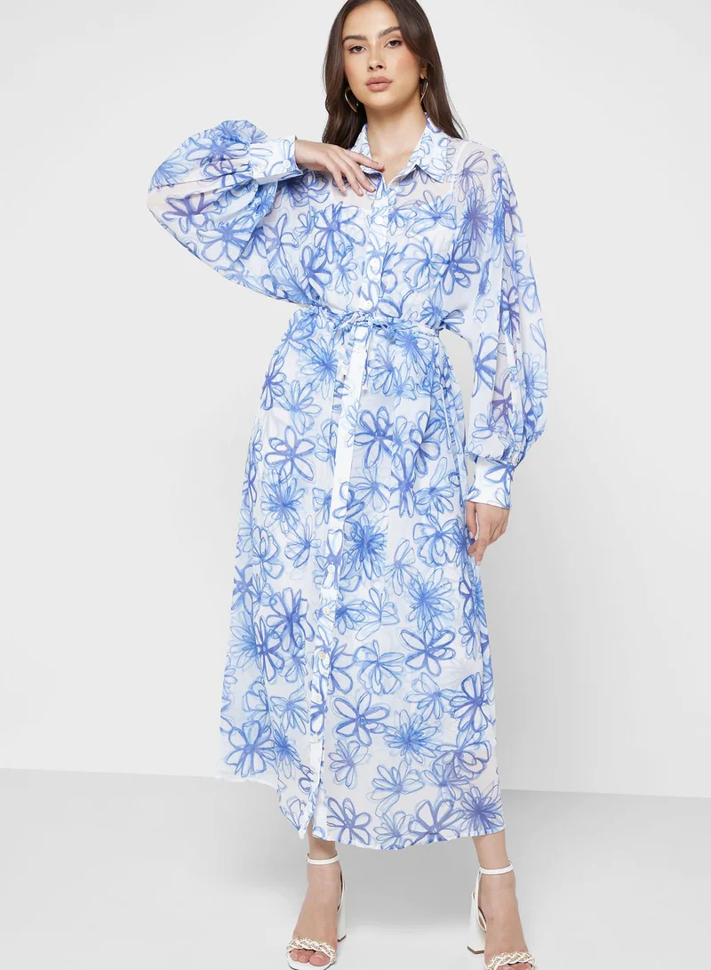 Cmeo collective Printed Button Down Dress