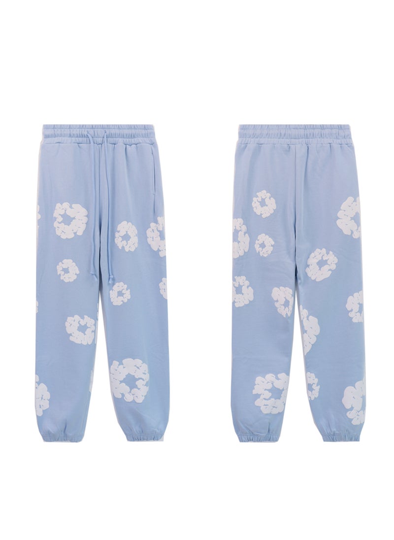 Generic - Autumn Winter Couples Hoodie Sweatpants Set 8155 light blue - Image 1