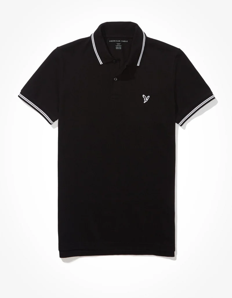American Eagle  AE Slim Fit Pique Polo Shirt for Men | Best Price UAE