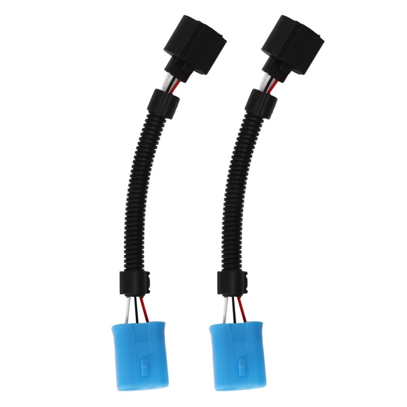 Headlight Conversion Harness 2 Pieces High Temperature Resistant Plug And Play 9007 To H13 Adapter - Strong Compatibility Headlight Wiring Adapter For 1999-2004 Ford 2002-2005 Dodge Ram Pickups - Image 1