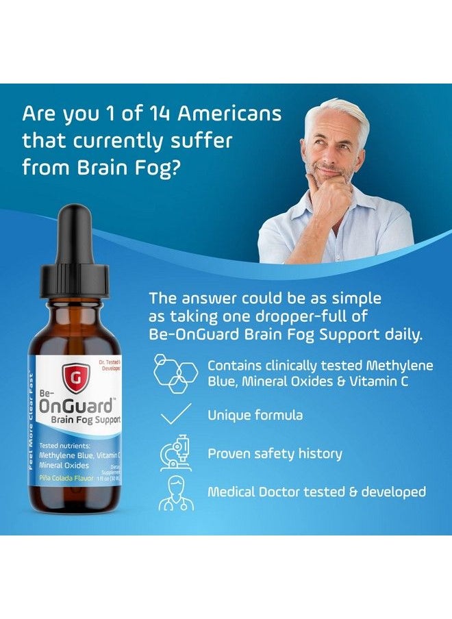 Be-Onguard - Brain Fog Supplement Methylene Blue With Vitamin C Memory Booster Improves Cognitive Function And Focus Clear Thoughts And Reduced Fog Liquid Supplement - Image 1