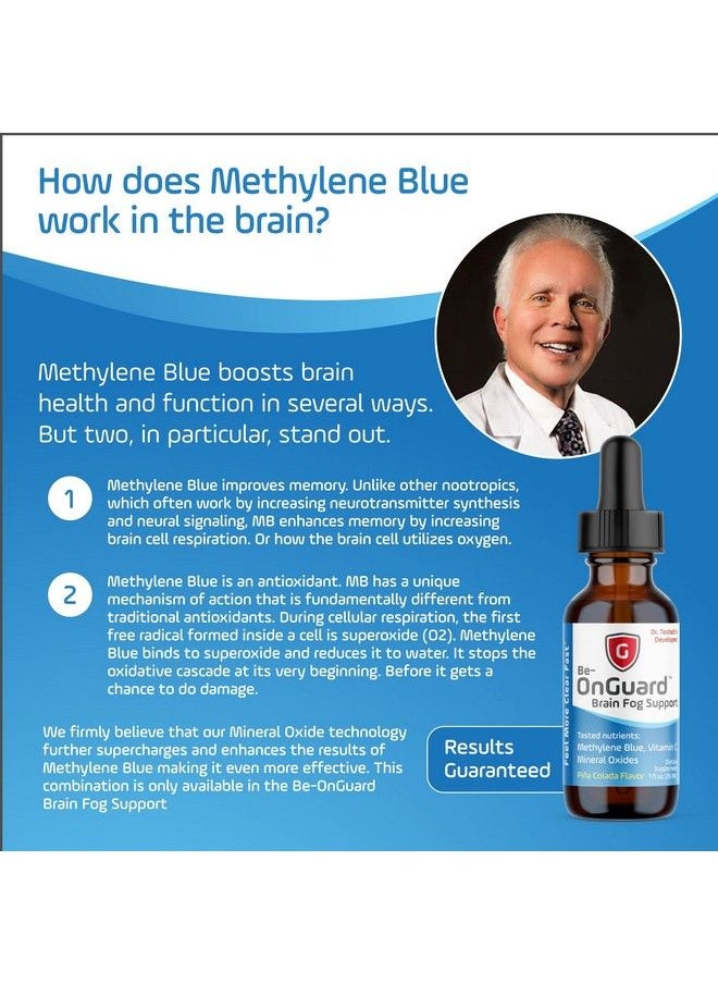 Be-Onguard - Brain Fog Supplement Methylene Blue With Vitamin C Memory Booster Improves Cognitive Function And Focus Clear Thoughts And Reduced Fog Liquid Supplement - Image 1