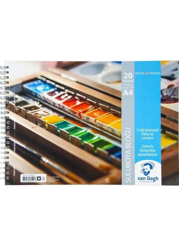 Van Gogh Watercolor Block Notebook 300 gr 20 yp A4 