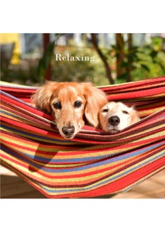 VUCATIN Hammock with Stand Included Woven Cotton Hammock Chair Outdoor Swing with Frame and Travel Bag for Camping Backyard Outdoor Indoor Courtyard  - Image 3