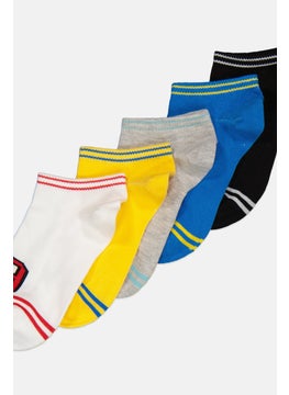 RBX Kids Boy 5 Pairs Brand Logo Ankle Socks, Multicolor  - Image 2