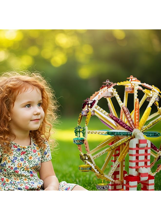 IToys Rainbow Ferris Wheel Building Blocks Set 245 Pieces Educational Construction Toy For Ages 3+ 42 X 42 X 11 Cm - Image 1