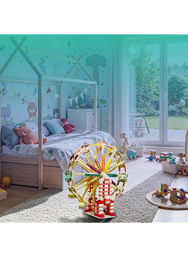 IToys Rainbow Ferris Wheel Building Blocks Set 245 Pieces Educational Construction Toy For Ages 3+ 42 X 42 X 11 Cm - Image 3