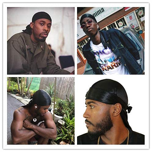 Roybens 3PCS Silky Durags Pack for Men Waves, Satin Doo Rag, Award 1 Wave Cap,N - Image 4