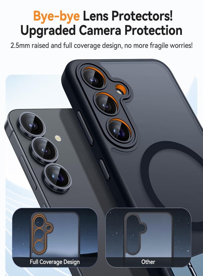 CANSHN Magnetic for Samsung Galaxy S25 Case(6.2") with Durable Metal Stand, Upgraded [Full Camera Protection] Translucent Matte Back, Hard Case Cover, Black - Image 4