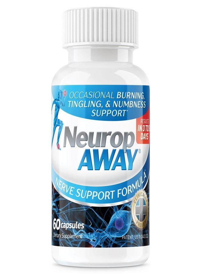 NeuropAWAY مكمل دعم الأعصاب NeuropAWAY، حمض R-ألفا ليبويك للمساعدة في توفير تخفيف الأعصاب والصحة في غضون 5 أيام، أسيتيل-L-كارنيتين، تاروين، فيتامين B12، L-سيترولين 60 كبسولة - Image 1
