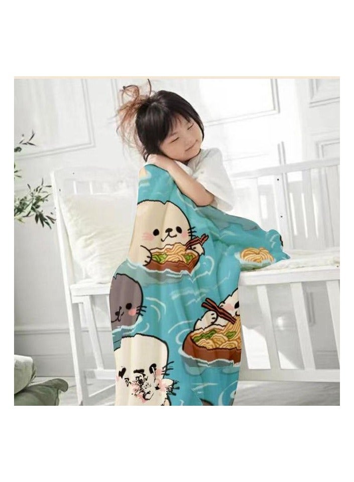 general Flannel thin blanket (warm and comfortable, suitable for sleep, gaming, dust removal and sandproof) 150cm*200cm - 592 - Image 1