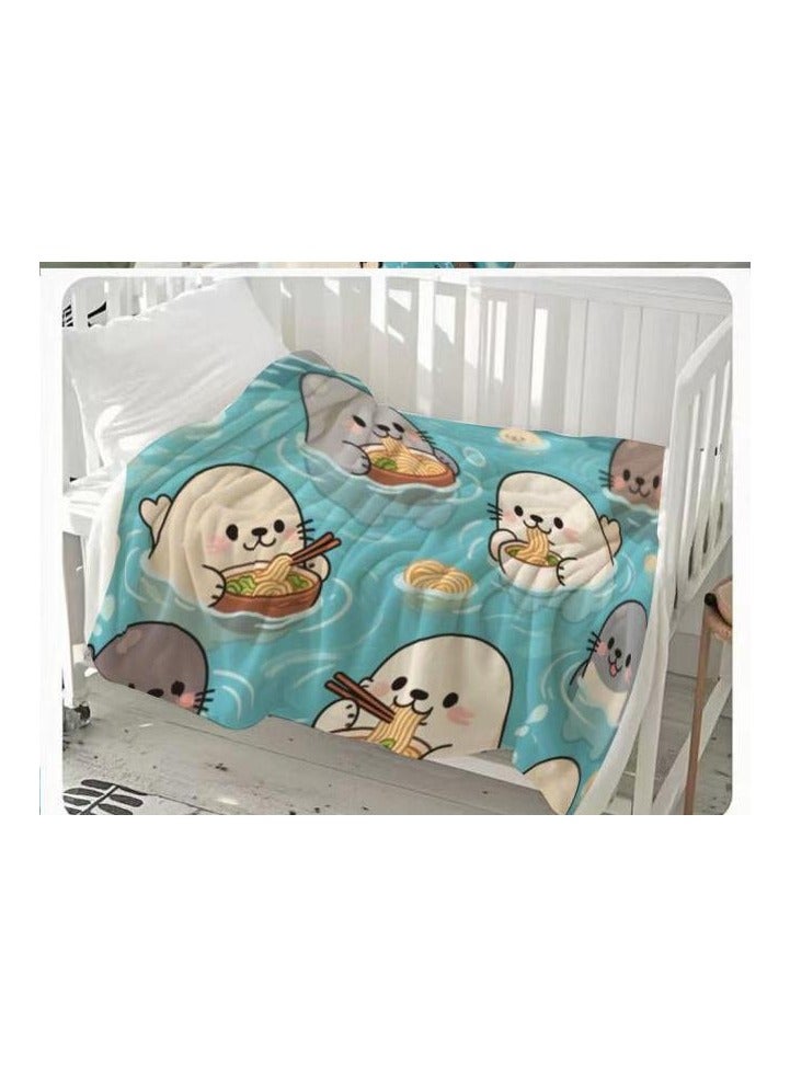 general Flannel thin blanket (warm and comfortable, suitable for sleep, gaming, dust removal and sandproof) 150cm*200cm - 592 - Image 3