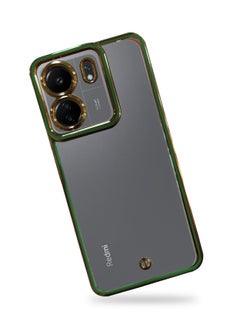 دبليو تيك غطاء حماية بمقبض يد من السيليكون مع طلاء فاخر لهاتف Xiaomi Redmi 13C 4G 2023 / Xiaomi Poco C65 4G 2023 أخضر داكن  - Image 2