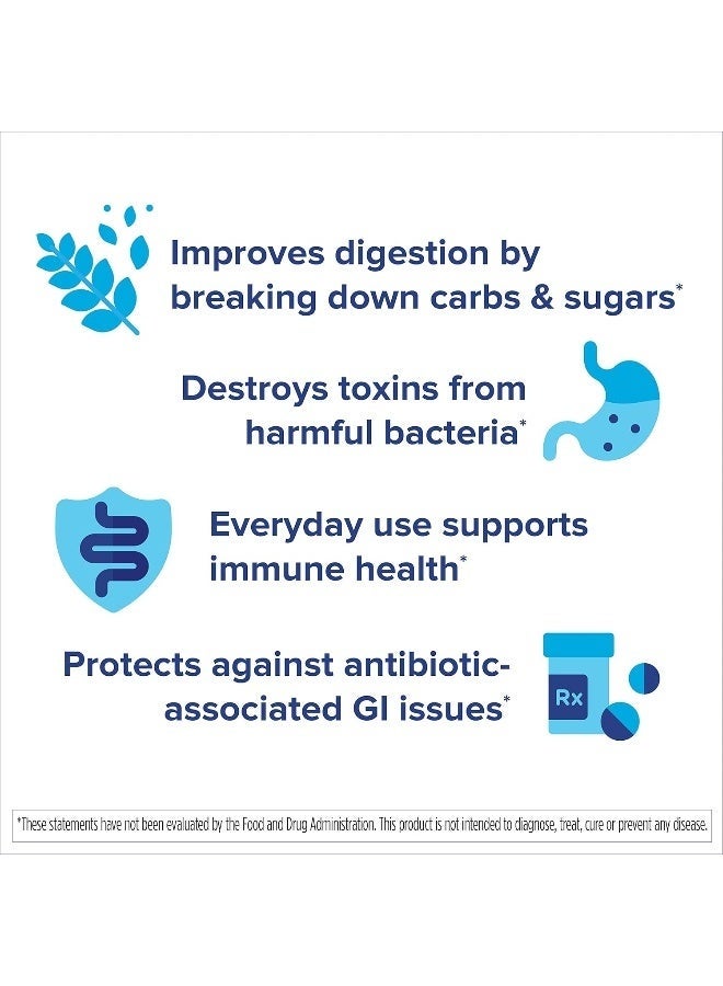 Florastor Probiotics for Digestive and Immune Health, 100 Capsules, Probiotics for Women & Men, Helps Flush Out Bad Bacteria, Boosts The Good with Our Unique Strain Saccharomyces Boulardii - Image 5