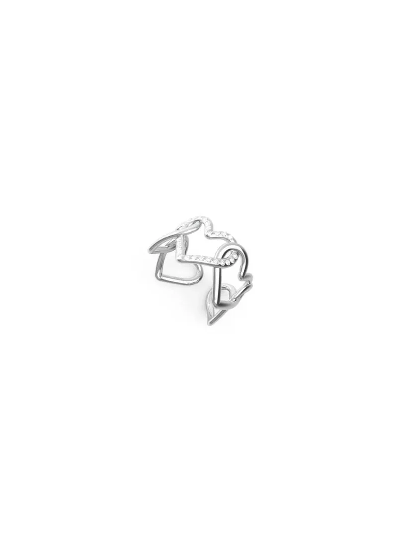 جس Heart Shap Detail Single Ring