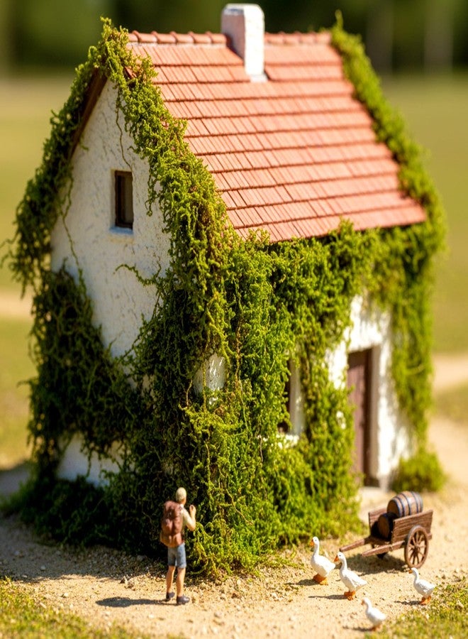 Warmtree Realistic Miniature Vines Simulation Vine Miniature Plants for DIY Mini Model Railway Fairy Garden Architecture Diorama Supplies Scenery Landscape Layout (Light Green) - Image 4