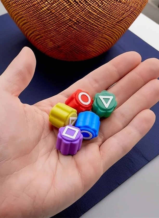 Organizer 2025 Korean Gonggi Game, 5PCS Gong-Gi Game Set, Korean Traditional Play Game Gonggi Stone Set Hand Eye Coordination Training Family Travel Games - Image 2