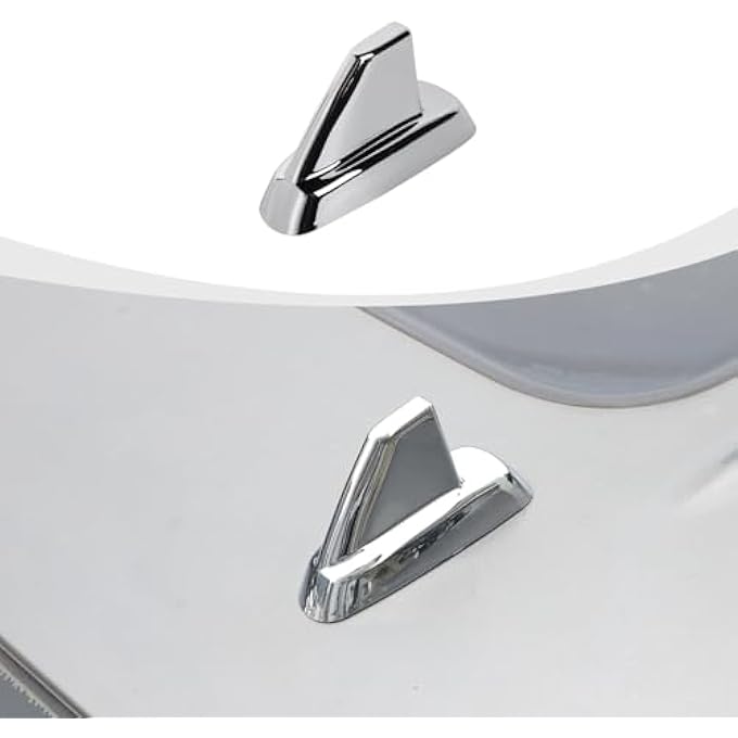 rayihni Shark Fin Antenna Base Cover Trim Compatible with Chevy Silverado & Suburban & Tahoe & GMC-Yukon & GMC-Sierra & Cadillac Escalade 2007-2013, Chrome - Image 1